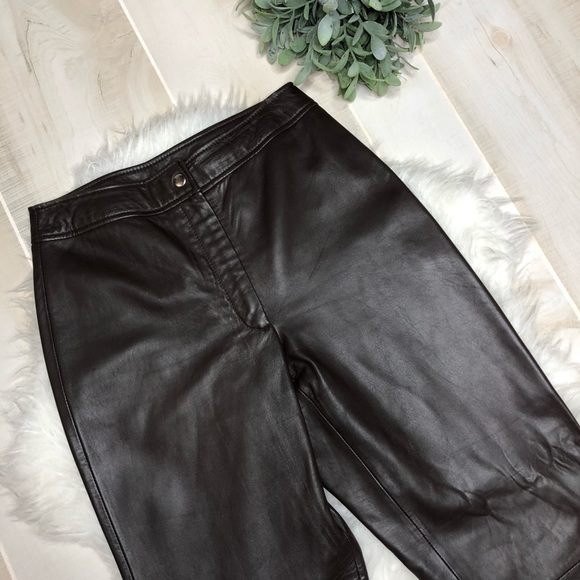 100% Leather Pants from Nordstrom Classiques Entie - Picture 1 of 5